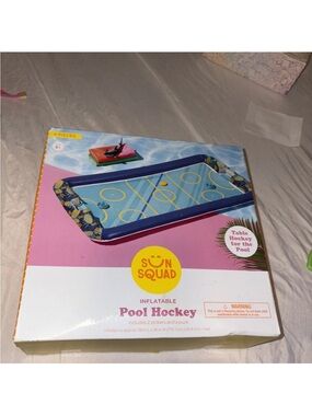 Sun Squad Inflatable Pool Hockey Game — Blue